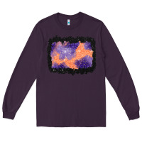 Plum halloween spider web background Long Sleeve Tee - BundleAndBundleShop