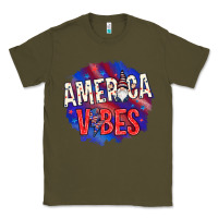 Army Green America vibes with gnome Classic Tee - HowdyJamesFarm