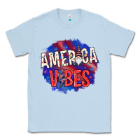 Dusty Blue America vibes with gnome Classic Tee - HowdyJamesFarm