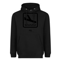 Black sully movie silhouette Heavyweight Hoodie - DesigneFamous