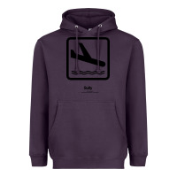 Plum sully movie silhouette Heavyweight Hoodie - DesigneFamous