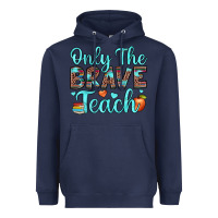 Navy only the brave teach Heavyweight Hoodie - JahusDesignShop