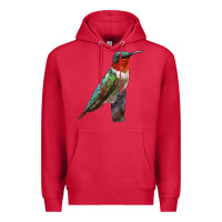 Cardinal Ruby Throated Hummingbird Bird Premium Hoodie - LillyAllenDesigns