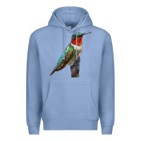 Colony Blue Ruby Throated Hummingbird Bird Premium Hoodie - LillyAllenDesigns