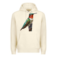 Sandshell Ruby Throated Hummingbird Bird Premium Hoodie - LillyAllenDesigns