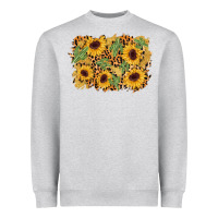 Heather Grey cactus leopard sunflower glitter background Heavyweight Sweatshirt - AdoDesignShop