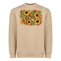 Mushroom cactus leopard sunflower glitter background Heavyweight Sweatshirt - AdoDesignShop