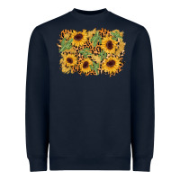 Navy cactus leopard sunflower glitter background Heavyweight Sweatshirt - AdoDesignShop