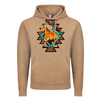 Vintage Coffee Aztec Symbol With Horse Vintage Hoodie - FaDigitalArtStudio
