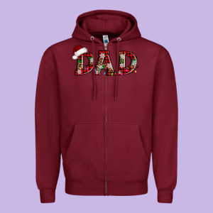 Christmas Dad Zipper Hoodie Designed By Adodesignshop