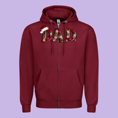Christmas Dad Zipper Hoodie Designed By Adodesignshop