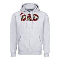 Heather Grey christmas dad Zipper Hoodie - AdoDesignShop