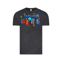Vintage Black American mini 4th of july Vintage Tee - FaDigitalArtStudio