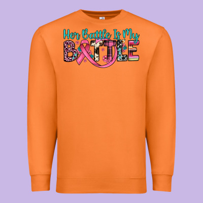 Her Battle Is My Battle Premium Sweatshirt Designed By Jahusdesignshop