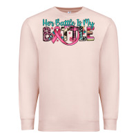 Pale Pink her battle is my battle Premium Sweatshirt - JahusDesignShop