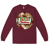 Burgundy Family Christmas Long Sleeve Tee - FaDigitalArtStudio
