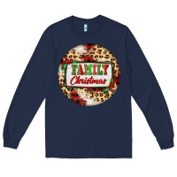 Navy Family Christmas Long Sleeve Tee - FaDigitalArtStudio