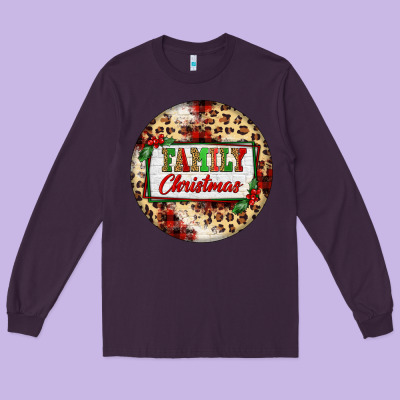 Family Christmas Long Sleeve Tee Designed By Fadigitalartstudio