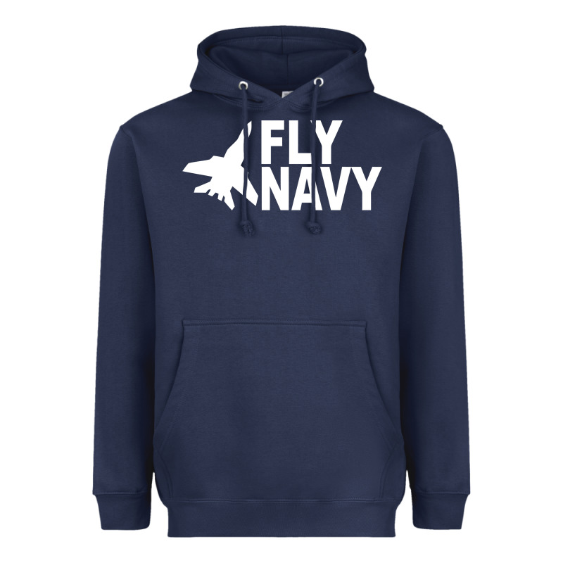 Fly Navy Heavyweight Hoodie by DesigneFamous | Teevron