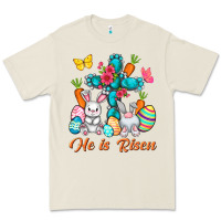 Bone He is risen with Cross Easter Day Premium Tee - HowdyJamesFarm