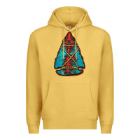Antique Gold turquoise glitter aztec arrowhead Premium Hoodie - Jasminsmagicworld
