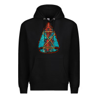 Black turquoise glitter aztec arrowhead Premium Hoodie - Jasminsmagicworld