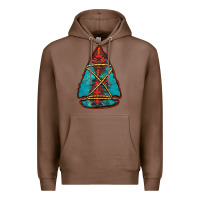 Chestnut turquoise glitter aztec arrowhead Premium Hoodie - Jasminsmagicworld