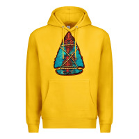 Lemon turquoise glitter aztec arrowhead Premium Hoodie - Jasminsmagicworld