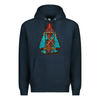 Navy turquoise glitter aztec arrowhead Premium Hoodie - Jasminsmagicworld