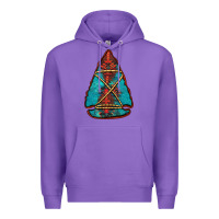 Purple turquoise glitter aztec arrowhead Premium Hoodie - Jasminsmagicworld