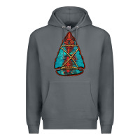 Rock turquoise glitter aztec arrowhead Premium Hoodie - Jasminsmagicworld