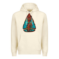 Sandshell turquoise glitter aztec arrowhead Premium Hoodie - Jasminsmagicworld