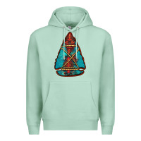 Turquoise Glitter Aztec Arrowhead Premium Hoodie | Teevron