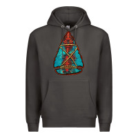 Smoke turquoise glitter aztec arrowhead Premium Hoodie - Jasminsmagicworld