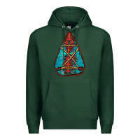 Sports Green turquoise glitter aztec arrowhead Premium Hoodie - Jasminsmagicworld