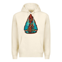 Tofu turquoise glitter aztec arrowhead Premium Hoodie - Jasminsmagicworld