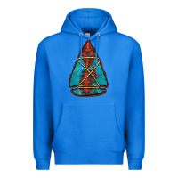 True Royal turquoise glitter aztec arrowhead Premium Hoodie - Jasminsmagicworld