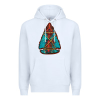 White turquoise glitter aztec arrowhead Premium Hoodie - Jasminsmagicworld
