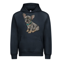 Navy french bulldog Urban Hoodie - RanaPortraitStore