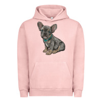 Pigment Salmon french bulldog Urban Hoodie - RanaPortraitStore