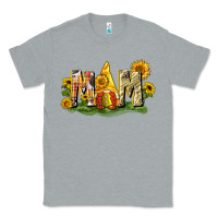 Heather Grey Mom gnome sunflower Classic Tee - CowGirlArtShop