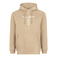 Mushroom grace   christian faith cross script baptism gift Heavyweight Hoodie - DesigneFamous