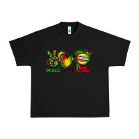 Black peace love juneteenth Urban Heavy Tee - FaDigitalArtStudio