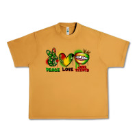 Peanut Butter peace love juneteenth Urban Heavy Tee - FaDigitalArtStudio