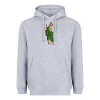 Heather Grey san judas1 Heavyweight Hoodie - JahusDesignShop