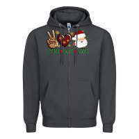 Smoke peace love Santa Zipper Hoodie - AdoDesignShop