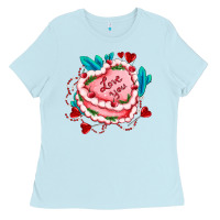 Baby Blue valentines day cakes olivia creates design Ladies Tee - OliviaCreatesArt