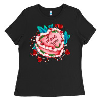 Black valentines day cakes olivia creates design Ladies Tee - OliviaCreatesArt