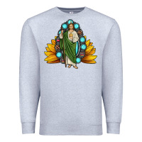 Heather Grey san judas gemstone sunflower Premium Sweatshirt - JahusDesignShop