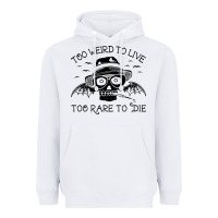 White hunter s thompson  fear and loathing in las vegas rare to die Heavyweight Hoodie - DesigneFamous